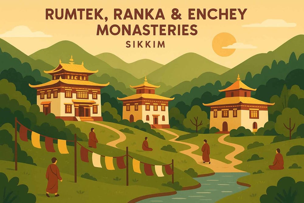 Plan Your Sikkim Itinerary: Visit Rumtek-Ranka-Enchey Monastery in 2025