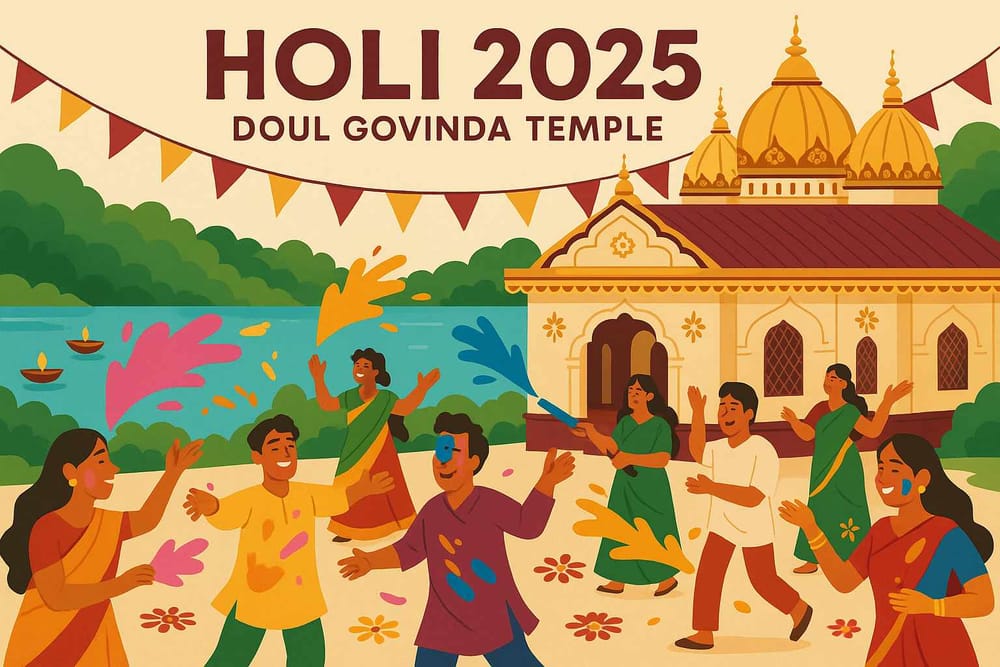 Celebrate Holi 2025 at Doul Govinda Temple: Joyful Festival Awaits