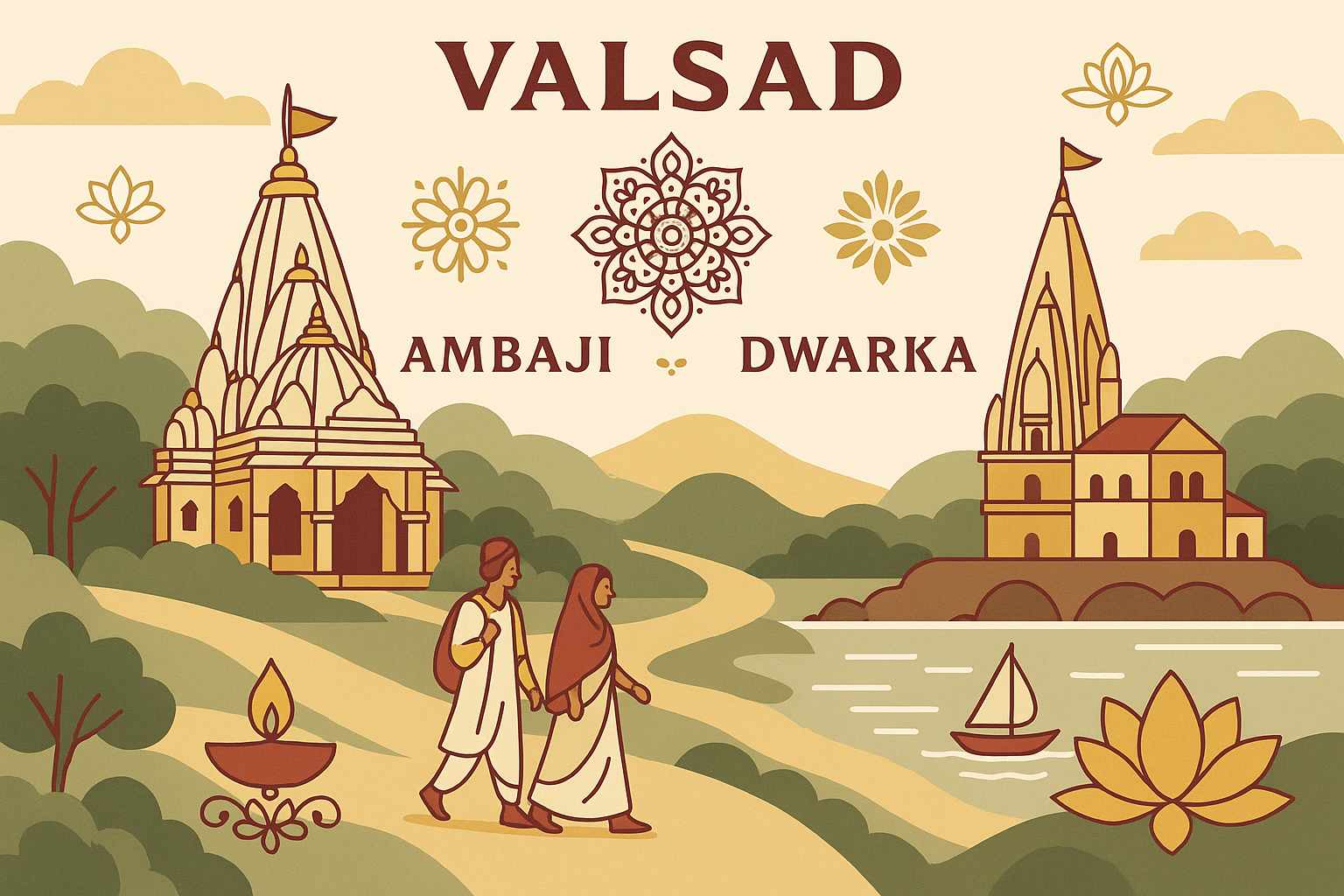 Spiritual Pathways-Valsad to Ambaji and Dwarka-A 2025 Guide