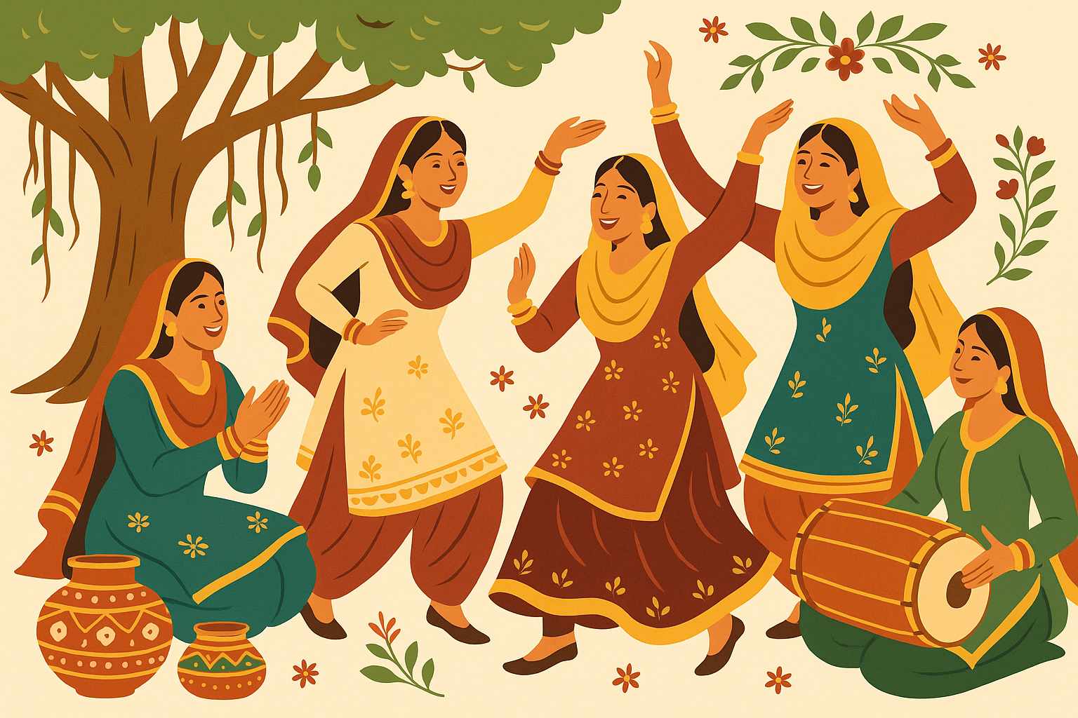 The Cultural Significance of Teeyan-Gidha, Boliyan, and Folk Songs Define Tradition