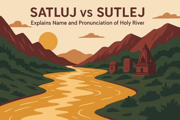 Satluj vs Sutlej-Explains Name and Pronunciation of Holy River