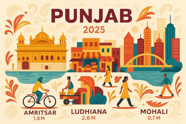 Most Populous Cities of Punjab-India: 2025 Population & City Insights