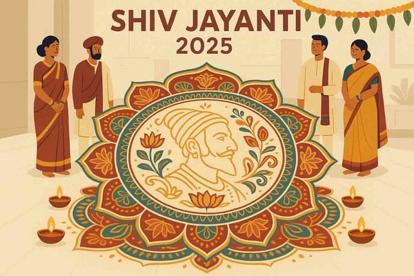 Creative Devotion: Rangoli Designs Celebrate Shiv Jayanti 2025