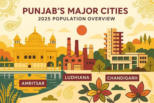 Major Cities of Punjab India - Population Overview- 2025